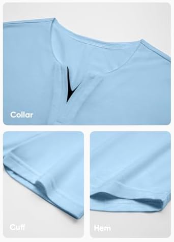 JMIERR Mens Muscle Slim V-Neck Henley Shirt - Image 5