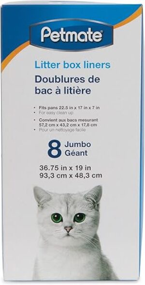 Petmate Jumbo Litter Pan Boxed Liners, 8 Pack