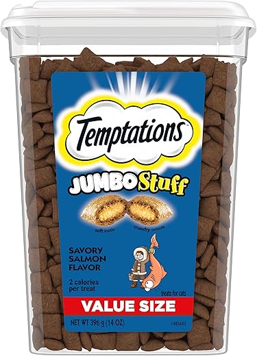 Temptations Jumbo Stuff Cat Treats Salmon Flavor