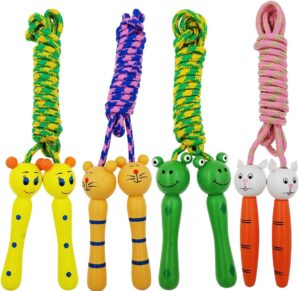 SACKORANGE Jump Rope With Wood Handles For Kids