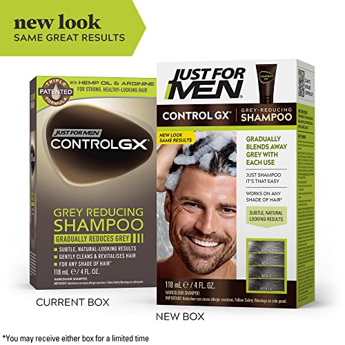 Just for Men Control GX Grey Reducing Shampoo, Gradual Color, 4 Fl Oz - Image 2
