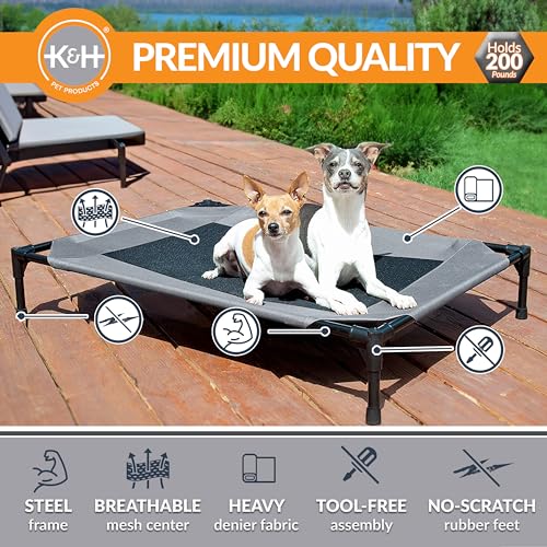 K&H Pet Products Cooling Elevated Dog Bed With Mesh - Image 2