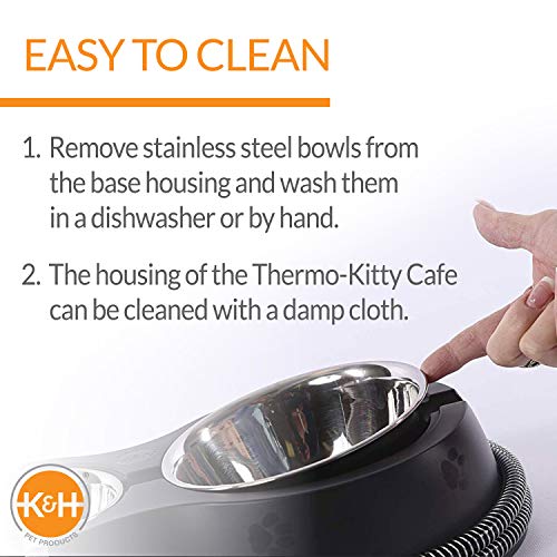 K&H Pet Products Heated Thermo-Kitty Café Cat Bowls, 2093 - Image 4