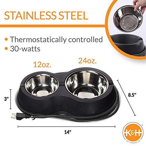 K&H Pet Products Heated Thermo-Kitty Café Cat Bowls, 2093 - Image 2