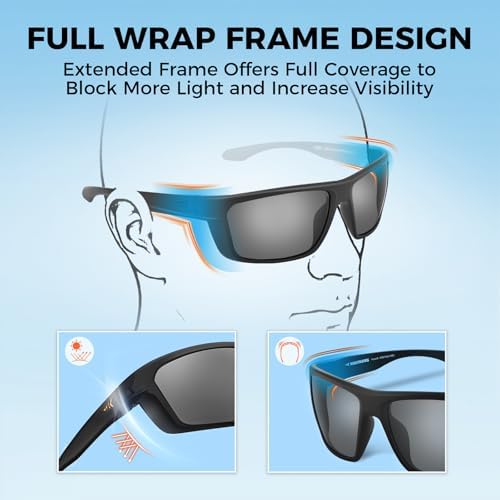 KastKing Huzzah Polarized Sport Sunglasses, UV Protection - Image 4
