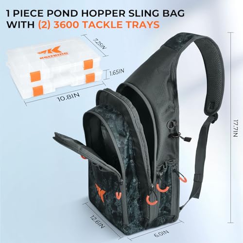 KastKing Pond Hopper Sling Fishing Backpack With Tackle Boxes - Image 2