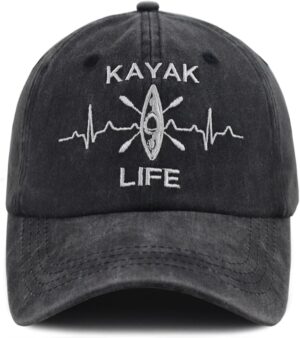 Kueyealp Kayak Embroidered Adjustable Cotton Cap