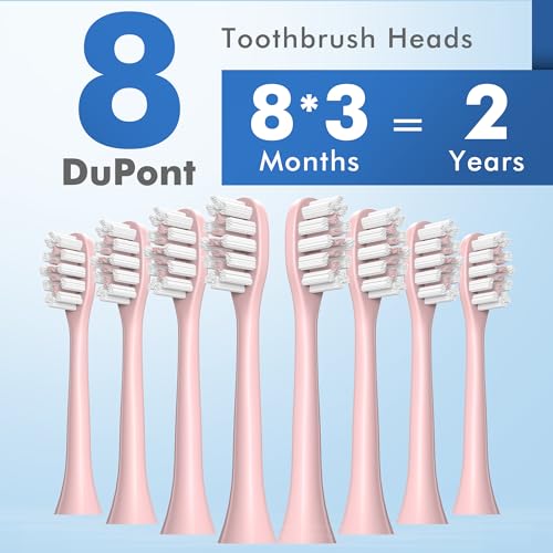 keosaa Pink Electric Toothbrush With 8 Heads - Image 5