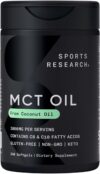 Sports Research Keto MCT Oil Capsules – Non-GMO Coconuts (240 Softgels)