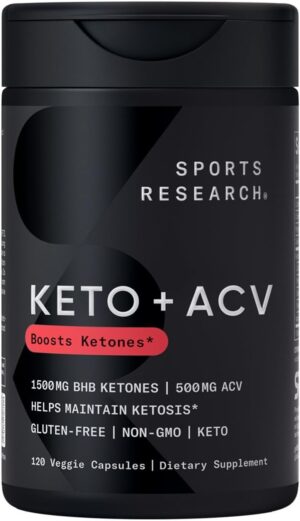 Sports Research Keto Plus ACV Capsules – Diet Support