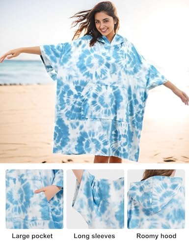 KFUBUO Surf Poncho Changing Towel Swim Robe - Image 4