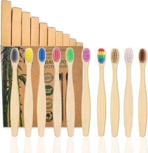 Sumshy Kids Bamboo Toothbrushes - Eco-Friendly Family Pack