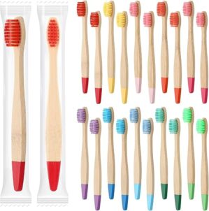 Heentan Kids Bamboo Toothbrushes Soft Bristles