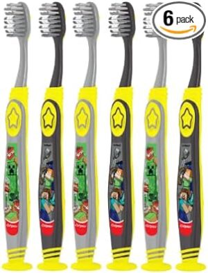 Colgate Kids Manual Minecraft Toothbrush, Extra Soft, Pack Of 6