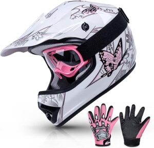 TCMT Kids Motorcycle Motocross ATV Helmet Set