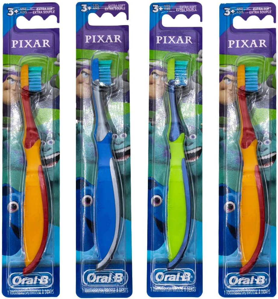 Oral-B Kids Pixar Toothbrush, Extra Soft, Pack Of 4