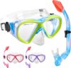 ACQCES Kids Snorkel Set With Tempered Glass Mask