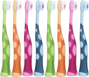 55Dental Kids Soft Giraffe Toothbrush Set, 3-9