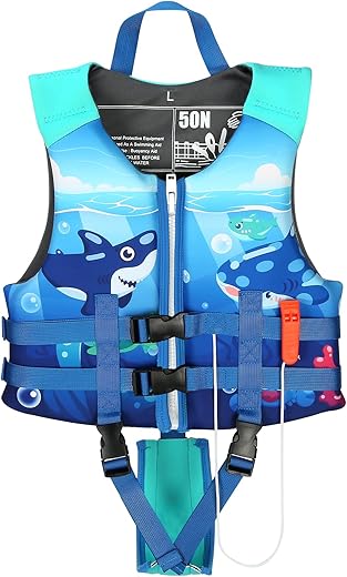 Biange Kids Swimming Floaties Jacket, 20-50 lbs
