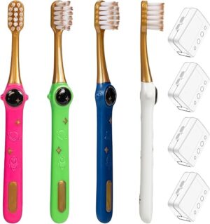 PRASBURR Kids Toothbrush Set – Galactic Adventures Style