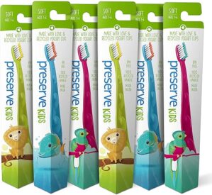 Preserve Kids Toothbrush, Soft Bristles (6 Pack)