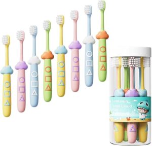 Lonlown Kids Toothbrushes 8 Pack, Soft Bristle