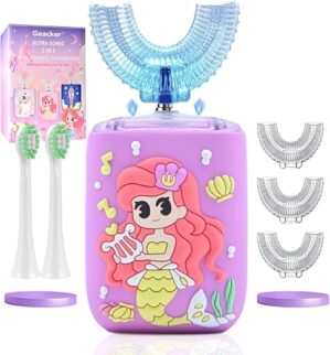 Geacker Kids U Shaped Sonic Toothbrush Mermaid