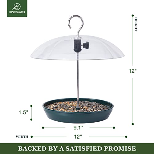 Kingsyard Adjustable Metal Bird Feeder With Dome - Image 4