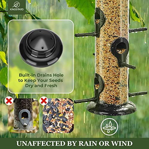 Kingsyard Metal Bird Feeder With 6 Ports - Image 5