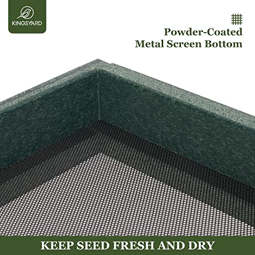 Kingsyard Platform Bird Feeder, Recycled Plastic, Large Capacity - Image 4