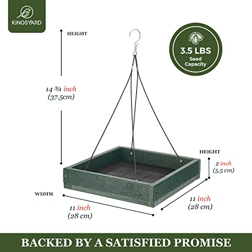Kingsyard Platform Bird Feeder, Recycled Plastic, Large Capacity - Image 5