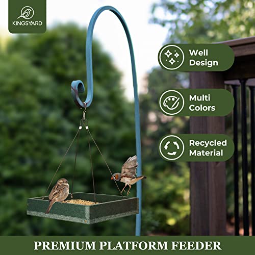 Kingsyard Platform Bird Feeder, Recycled Plastic, Large Capacity - Image 2