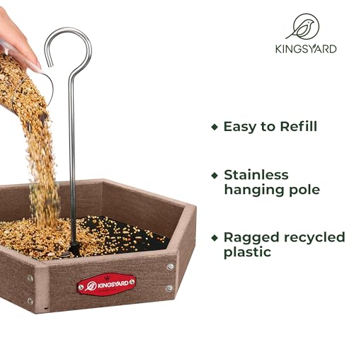 Kingsyard Platform Bird Feeder With Metal Tray - Image 3