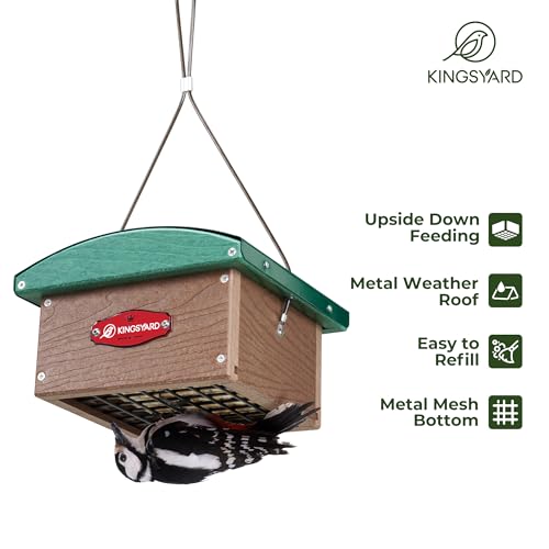 Kingsyard Upside Down Double Suet Feeder, Weatherproof - Image 4