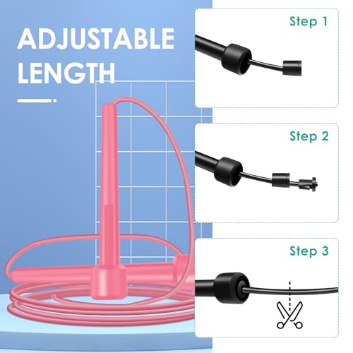 Kishite Adjustable PVC Jump Rope for Exercise - Image 3