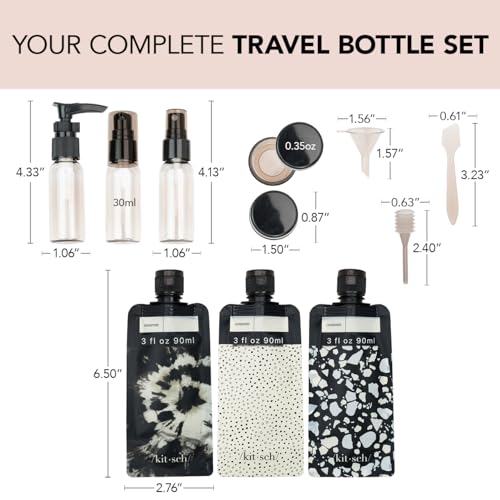 Kitsch Travel Bottles Set For Toiletries - Image 2
