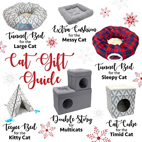 Kitty City Plaid Tunnel Bed - Image 5