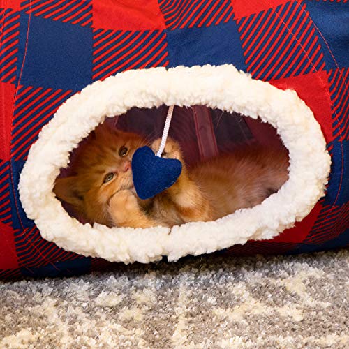 Kitty City Plaid Tunnel Bed - Image 2