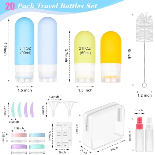 KKEETUR Silicone Travel Bottles Toiletries Kit - Image 2