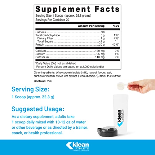 Klean ATHLETE Klean Isolate Whey Protein - Natural Vanilla - Image 2