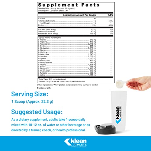 Klean ATHLETE Klean Isolate Whey Protein - Unflavored - Image 2