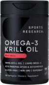 Sports Research Krill Oil Omega 3 Mini-Softgels 500mg