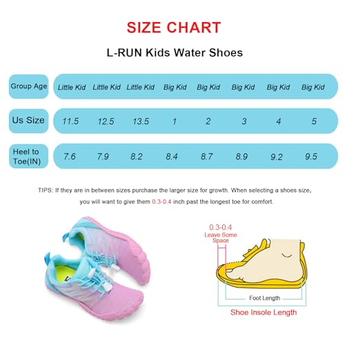 L-RUN Kids Barefoot Quick Dry Water Shoes - Image 2
