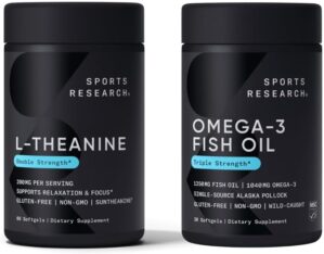 Sports Research L-Theanine & Omega 3 Fish Oil Combo