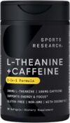 Sports Research L-Theanine Supplement With Caffeine & MCT Oil