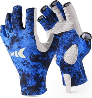 KastKing La Sal Fishing Gloves UPF50+ Fingerless