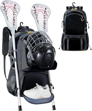 Aleemin Lacrosse Backpack With Separate Shoe Compartment