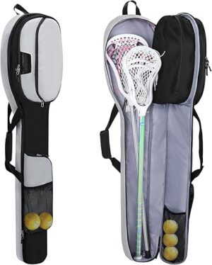 GOBUROS Lacrosse Stick Bag With Shoe Compartment