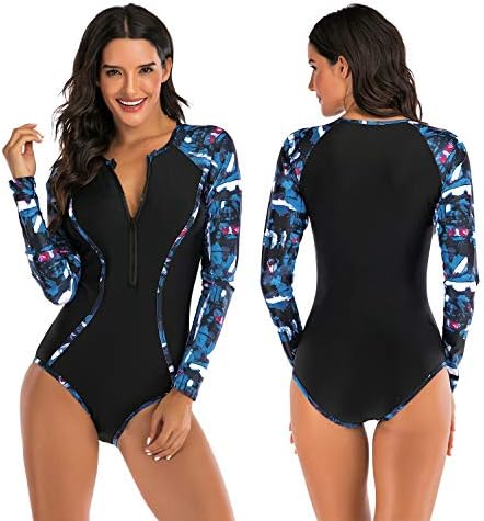 LafyKoly Women's Long Sleeve Rash Guard Swimsuit - Image 2