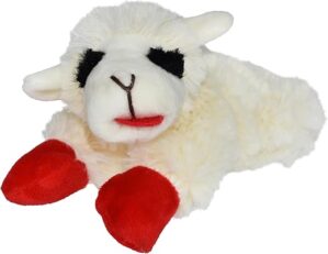 Multipet Lambchop Plush Squeak Toy, 6-Inch